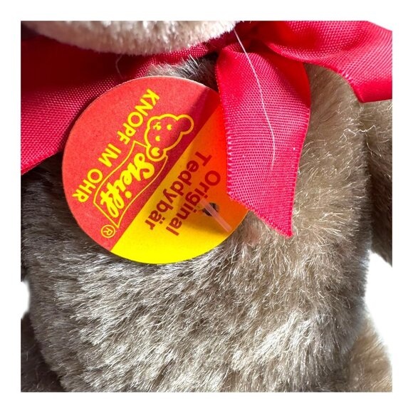 Steiff Teddy Bear Plush 10” Brown Original With Tags 0202/26 Wool Cotton Germany - Picture 3 of 9